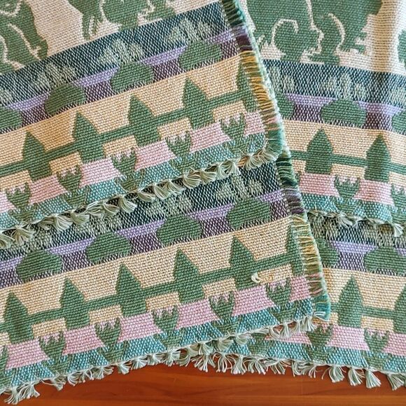 Springtime/Easter/Bunny Reversible Fringed Set Of 4 Placemats‎ - Picture 4 of 9